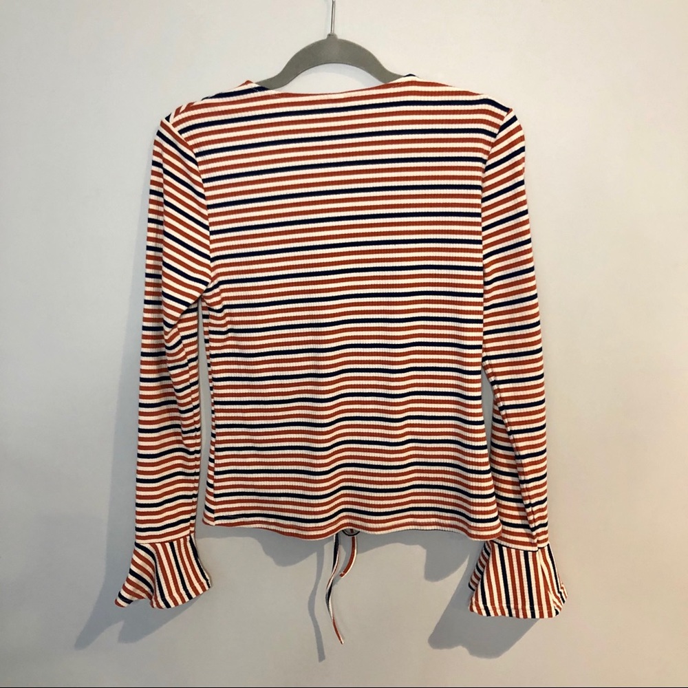 ✨3/$30 Design Lab Striped Ribbed Adjustable Crop Top - Picture 6 of 6